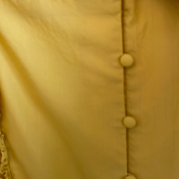 Madewell Mustard Eyelet Frilled Strap Scalloped Hem Jumpsuit Size 16 - Picture 10 of 15